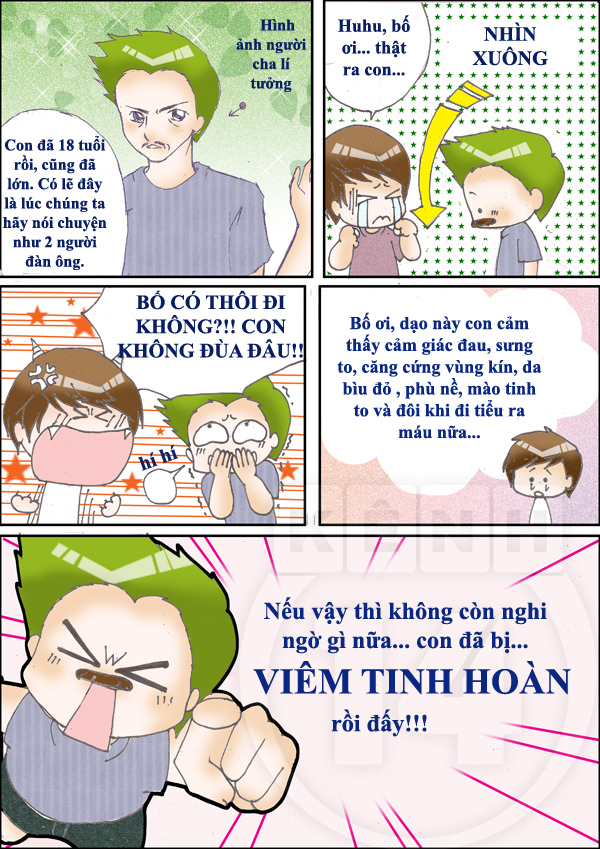Truyện tranh Giới tính : Chứng viêm tinh hoàn ở XY
